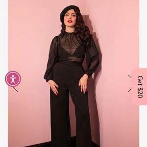 Vixen by Micheline Pitt black vacation pants